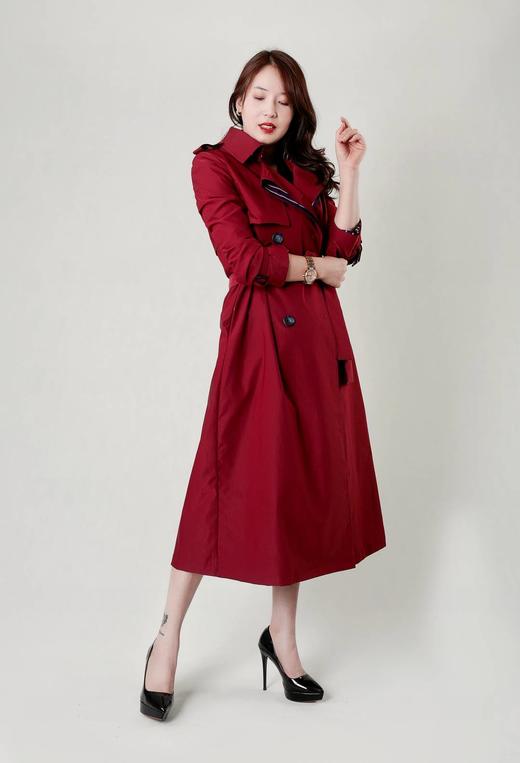 造型门襟个性直身风衣（附腰带） 商品图2
