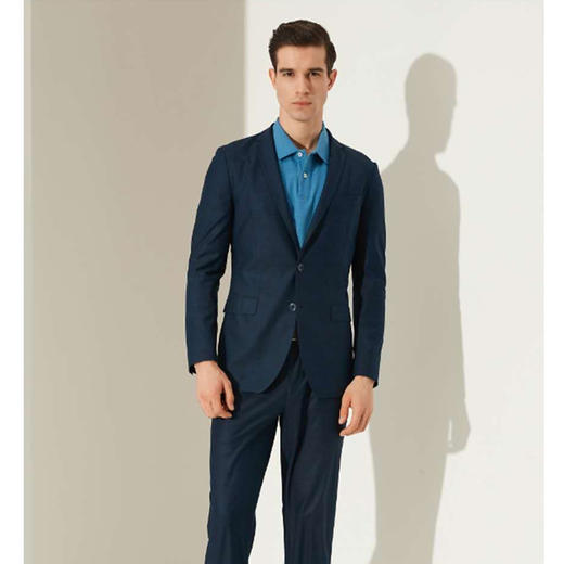 南4雅戈尔藏青色印花套西 货号YOTX272522FIY 商品图0