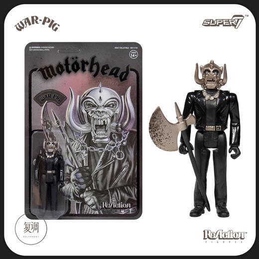 Super7 Motorhead Warpig 黑金系列1 复古 挂卡 商品图3
