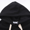 LW 宽帽绳 黑色连帽卫衣/帽衫外套 Z-6012 商品缩略图5