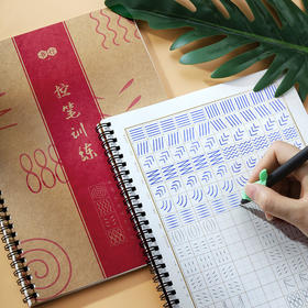 控笔训练字帖硬笔书法成人初学练字儿童入门笔画偏旁临摹凹槽字帖