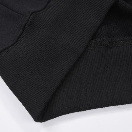 LW 宽帽绳 黑色连帽卫衣/帽衫外套 Z-6012 商品图9