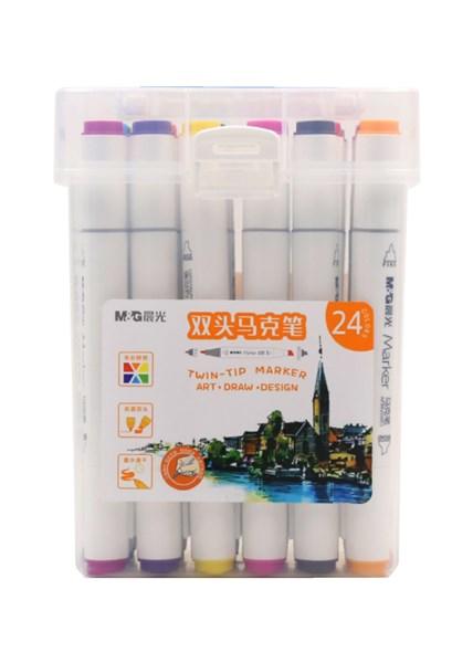 晨光正品马克笔套装学生用赛美专业24色手绘美术动漫 商品图0