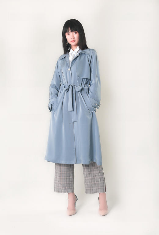 单排扣风衣 商品图0