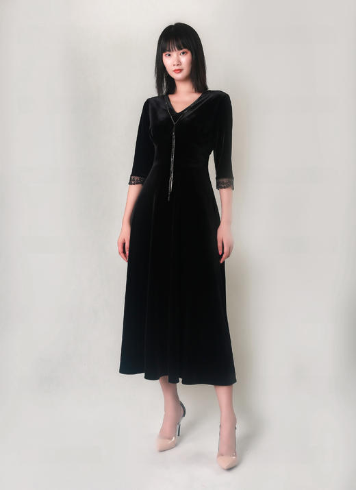 鱼尾摆腰捏褶女神裙 商品图1