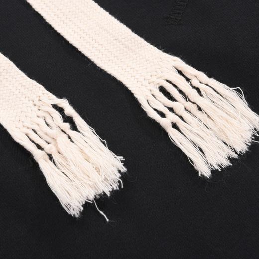 LW 宽帽绳 黑色连帽卫衣/帽衫外套 Z-6012 商品图6