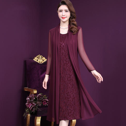 WXY-W-MX-2806真丝连衣裙秋装新款气质轻奢名媛假两件裙 商品图0