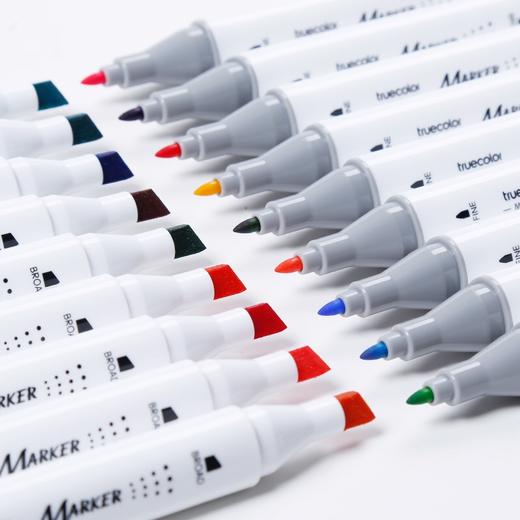 真彩正品双头马克笔36色套装水彩学生专用动漫画美术手绘画笔 商品图1