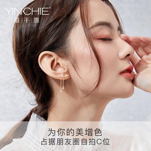银千惠/蝴蝶纯银耳坠女气质长款简约耳环新款潮韩国个性网红耳饰 商品图2