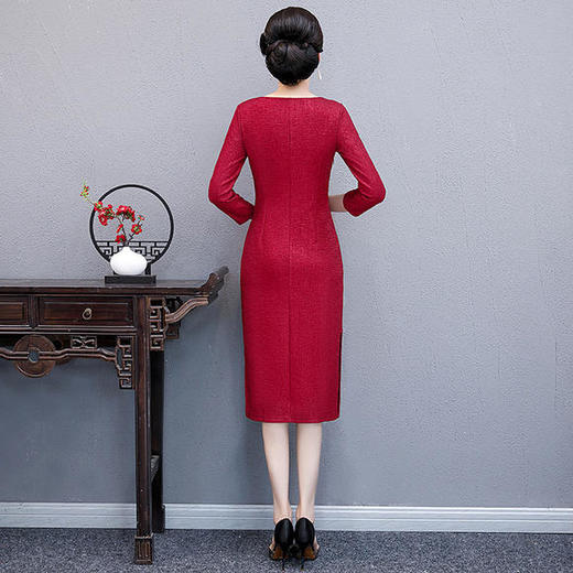 WXG-TH15喜宴旗袍高贵宴会妈妈装旗袍 商品图1