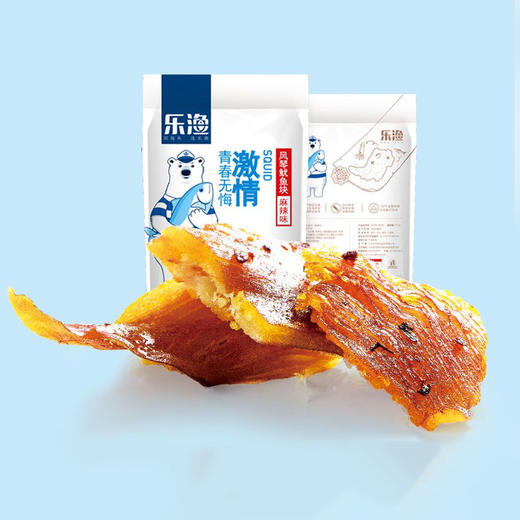 鱿鱼手撕风琴块80g/袋 麻辣味 即食分享小包 办公室 海洋 小吃 零食袋 乐渔 商品图0