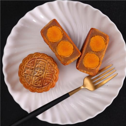 海龙阁月饼双黄纯白莲蓉月饼 600g 中秋送礼礼盒 中秋月饼 （150克*4只） 商品图2