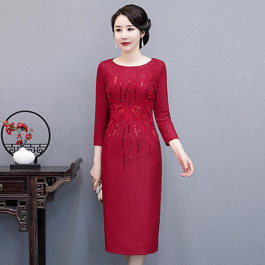 WXG-TH15喜宴旗袍高贵宴会妈妈装旗袍 商品图0
