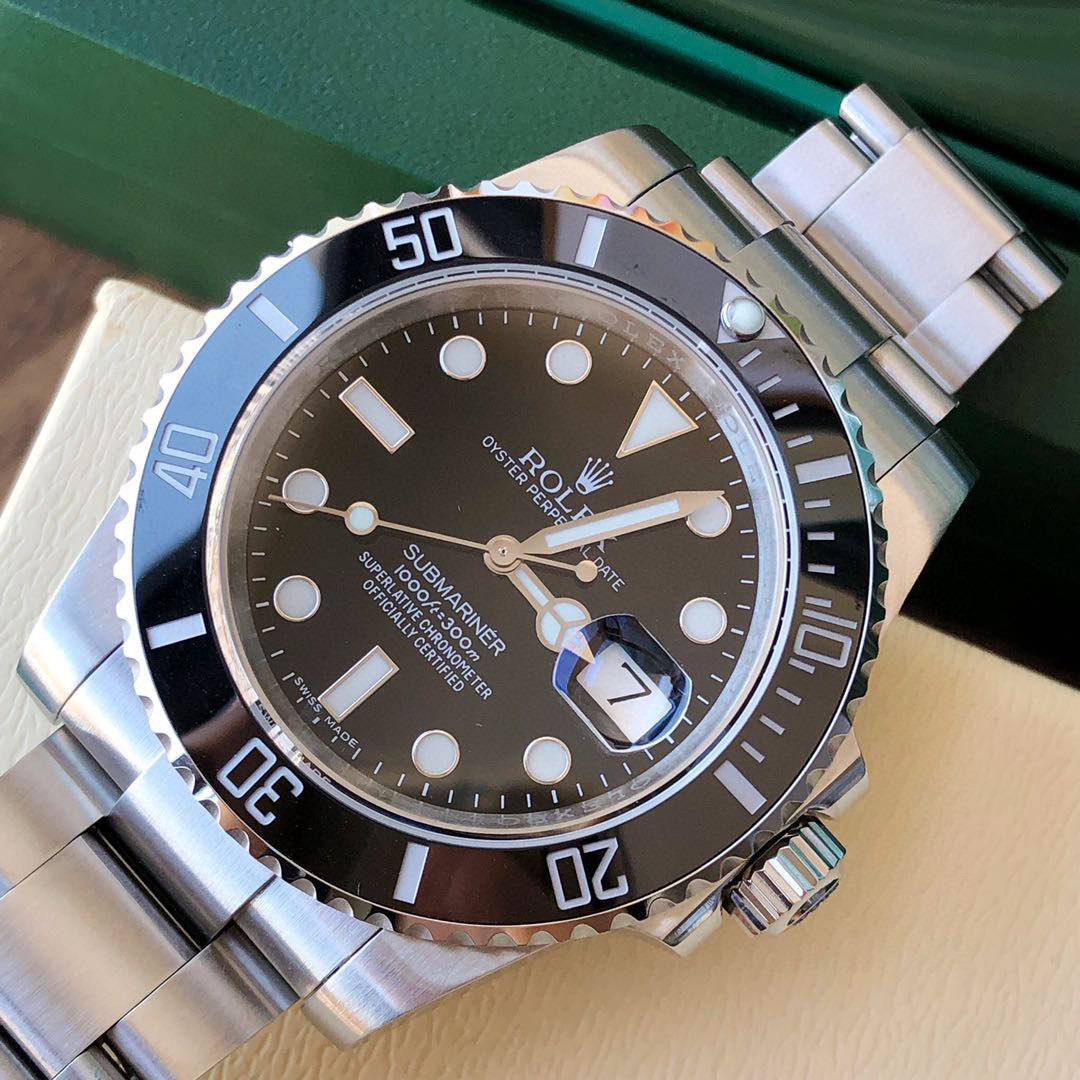 劳力士rolex水鬼904钢材航空材料日本8215自动机械机芯八年质保