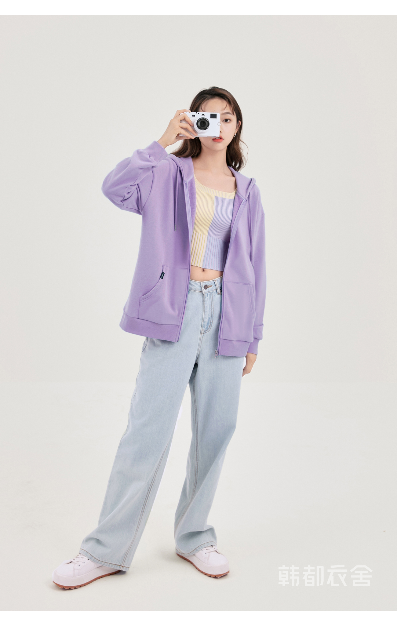 韩都衣舍短外套女2023秋冬新款运动开衫时尚休闲百搭棒球服ins潮dx