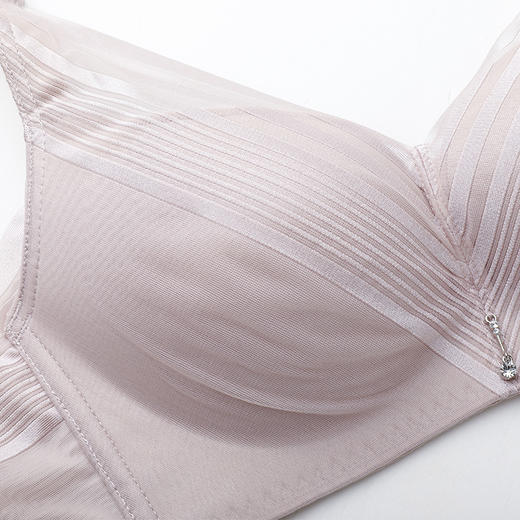 雅黛丽夏季内衣女薄款无钢圈内衣女士网纱聚拢调整型文胸DYW0694 商品图2