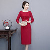 WXG-TH15喜宴旗袍高贵宴会妈妈装旗袍 商品缩略图4
