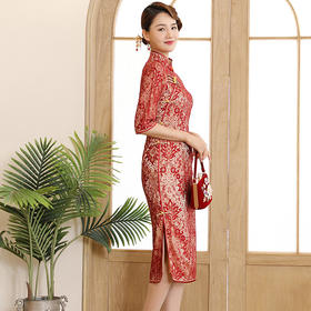 DLQ-A2682新款喜婆婆婚宴礼服妈妈装旗袍裙