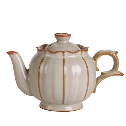 功夫茶小茶壶一人用陶瓷泡茶壶单壶汝窑开片冰裂釉家用大号纯手工 商品图4