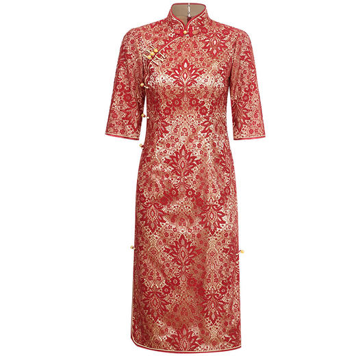 DLQ-A2682新款喜婆婆婚宴礼服妈妈装旗袍裙 商品图3