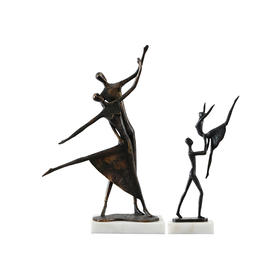 铜双人舞饰品摆件