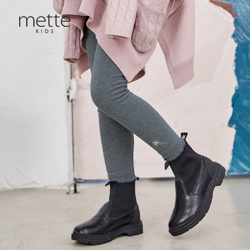 METTE童装女童薄款弹力打底裤2020秋新款中大童女宝修身休闲裤子