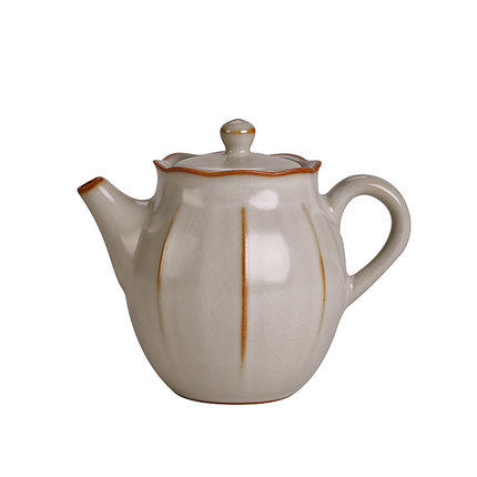 开片汝窑茶壶功夫茶壶茶具单壶过滤陶瓷纯手工可养冰裂釉家用大号 商品图3