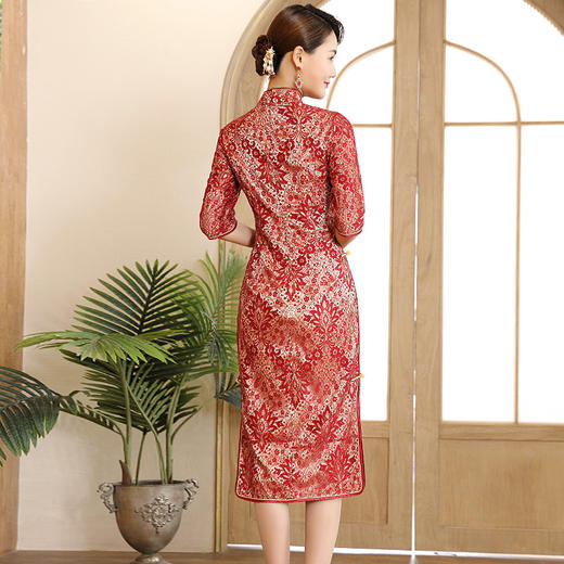 DLQ-A2682新款喜婆婆婚宴礼服妈妈装旗袍裙 商品图1