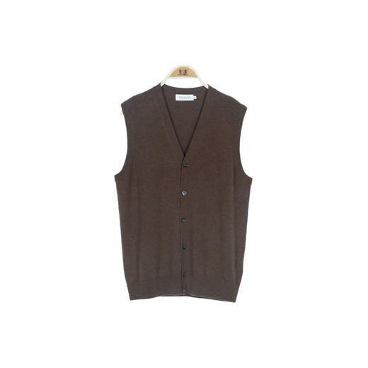 METTE羊绒世家2020秋新品男100%山羊绒针织背心保暖无袖开衫马甲 商品图6