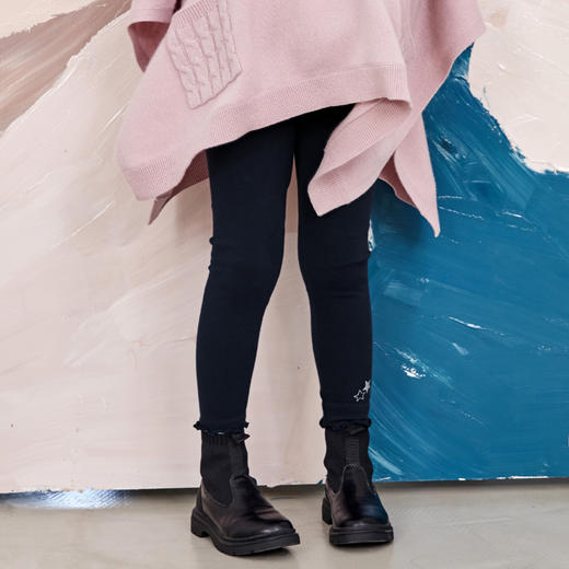 METTE童装女童薄款弹力打底裤2020秋新款中大童女宝修身休闲裤子 商品图3