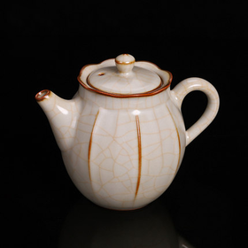 开片汝窑茶壶功夫茶壶茶具单壶过滤陶瓷纯手工可养冰裂釉家用大号