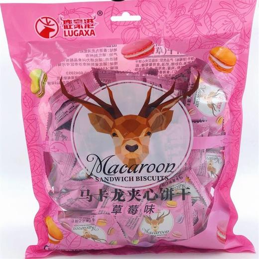 鹿家港马卡龙草莓夹心饼干366g 商品图0