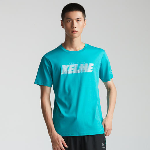 卡尔美夏季新款运动综合训练棉质T恤亲肤上衣男休闲短袖 商品图1