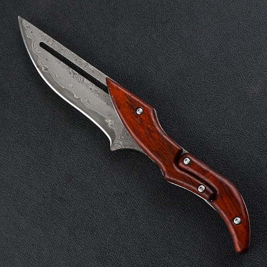 出口款vg10大马士革钢机械折叠刀防身刀野外生存刀