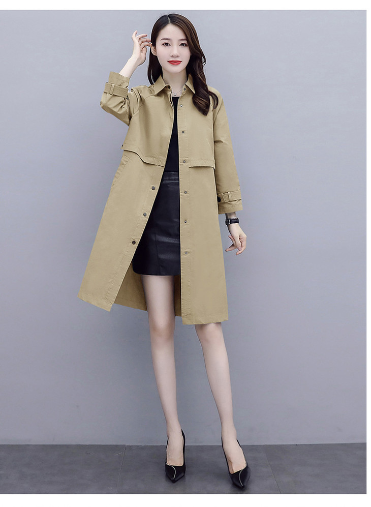 新款中长款显瘦宽松风衣外套ahm-lll469