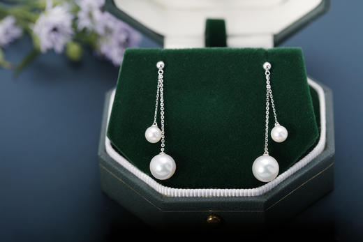 山房高定8mm/5mm长短款珍珠耳环耳钉款 商品图0