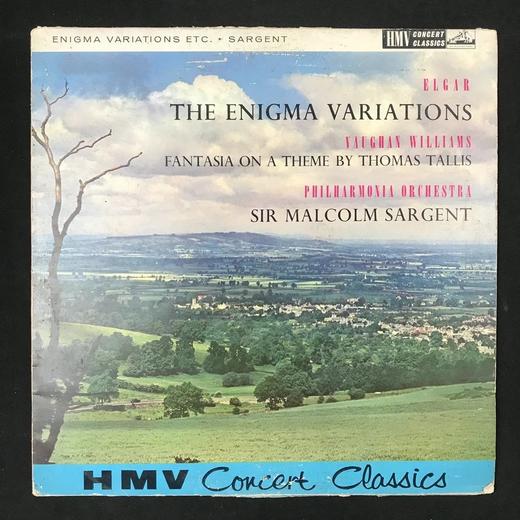 LP黑胶唱片 埃尔加《谜语变奏曲》 沃恩·威廉斯《泰利斯主题幻想曲》 英国爱乐乐团 马尔科姆·萨金特指挥 商品图0