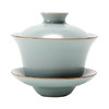 汝窑茶具大盖碗开片泡茶杯蝉翼正品冰裂釉天青色复古三才功夫茶碗 商品缩略图4
