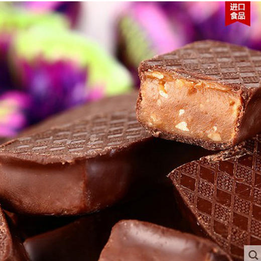 俄罗斯进口杏仁酥紫皮糖巧克力夹心糖500克/包