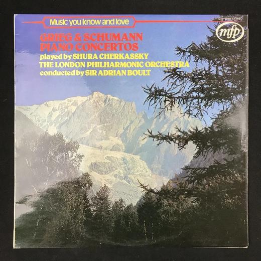 LP黑胶唱片 爱德华·格里格《A小调钢琴协奏曲Op.16》 舒曼《A小调钢琴协奏曲Op.54》  伦敦爱乐乐团 阿德里安 商品图0