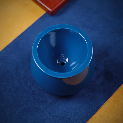 【茶洗】【茶家】禅定钵+盖_宝石蓝盛水水盂水缸 商品图5