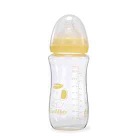 大地宝贝宽口径晶钻玻璃奶瓶260ML\ DA004#