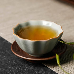 功夫陶瓷小茶杯主人杯汝窑单杯品茗杯茶盏杯斗笠天青色开片冰裂釉