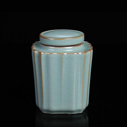 装茶叶的小罐陶瓷密封罐存茶小号普洱茶叶罐醒茶迷你便携随身家用 商品图0
