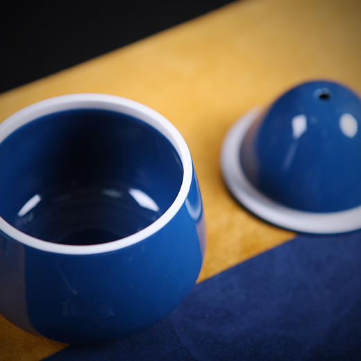 【茶洗】【茶家】禅定钵+盖_宝石蓝盛水水盂水缸 商品图1