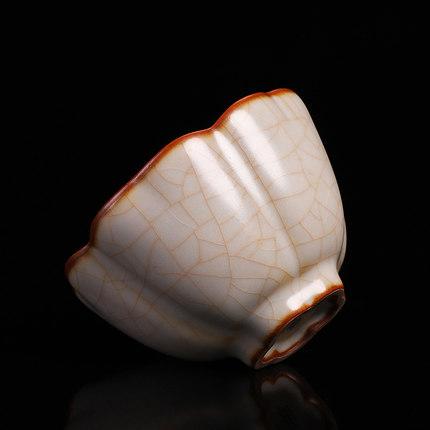 汝窑开片品茗杯小茶杯陶瓷功夫茶主人杯女单个单杯大号纯手工茶盏 商品图3