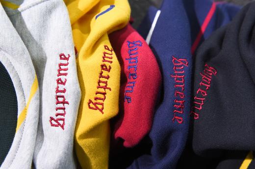 拼接圆领套头衫   SUP X UB 横条纹圆领毛圈套头衫 WY234 商品图4