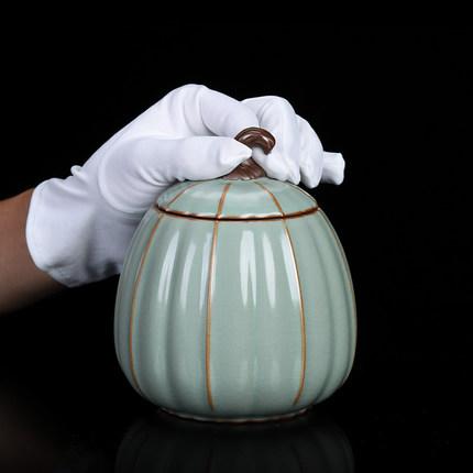 茶叶罐密封罐陶瓷日式家用小茶罐随身便携大号存茶叶储茶罐一斤装 商品图1