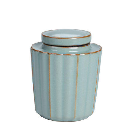 茶叶罐密封罐陶瓷日式家用小茶罐随身便携大号存茶叶储茶罐一斤装 商品图4