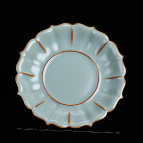 汝窑莲花茶承壶承蓄水干泡陶瓷壶承垫复古茶壶垫托养壶托底座隔热